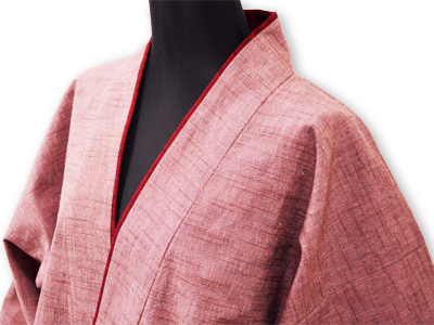 日本製女性用パンツルック作務衣ピンク