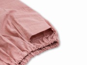 子供用絣紬作務衣　ピンク ズボン裾