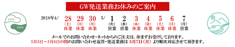 2018GW休暇