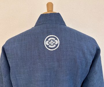【簡単家紋刺繍】C-01　丸に木瓜