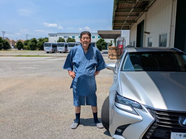 【身長175cm】1603 近江ちぢみ本麻甚平 No.6 中紺 3L
