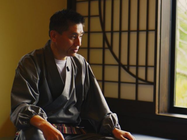 5020 T/Cバーバリー織作務衣 No.5杢グレー L