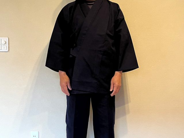 【身長160cm】2011 遠州本藍染作務衣 濃紺 M