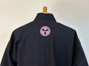 【家紋刺繍（糸色特注）】B-17 丸に九枚笹