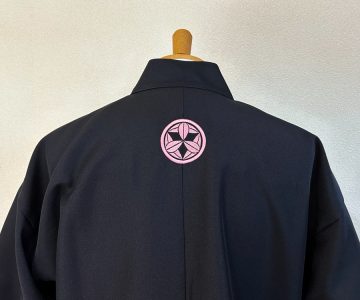 【家紋刺繍（糸色特注）】B-17 丸に九枚笹