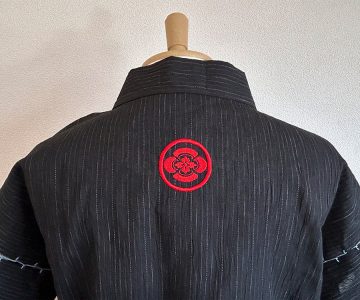 【簡単家紋刺繍】C-01　丸に木瓜