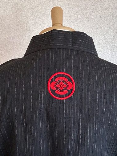 【簡単家紋刺繍】C-01　丸に木瓜