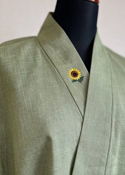 【簡単絵柄刺繍】F-6 ひまわり/右衿上部