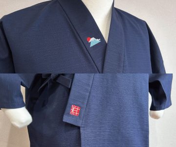 【簡単絵柄刺繍】E-01 富士山/W-03 和粋庵ロゴ・赤