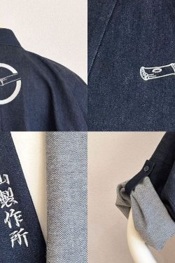 【ロゴ刺繍/背面上部・左胸】【文字刺繡/右衿裾】