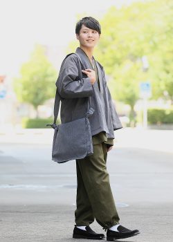 1074 刺子織ジャケット No.3 グレー