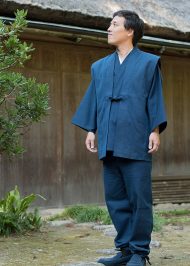 2055 小柄ドビー羽織 No.1 濃紺