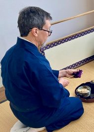 【身長156cm】1083 手紡ぎ風･遠州織作務衣 No.61濃紺 S