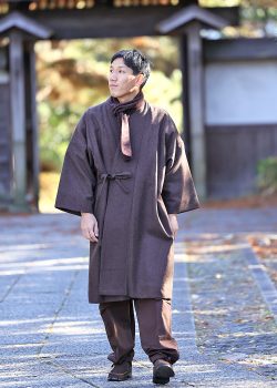 5080 作務衣コート No.3 茶
