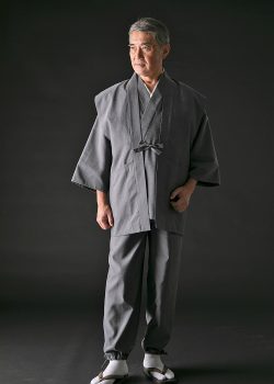 8016 桐生織 正絹羽織 No.2 グレー