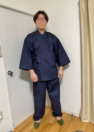 【身長170cm】5083 カイハラデニム・11オンス作務衣 [改] No.1 濃紺  L