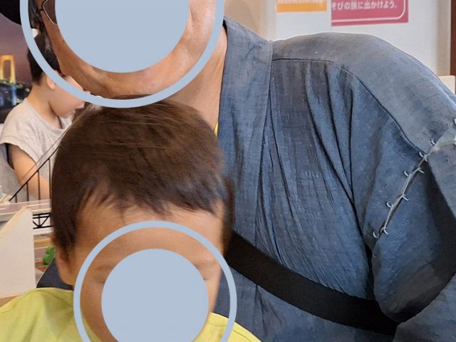 【身長178cm】1603 近江ちぢみ本麻甚平 No.6 中紺 LL