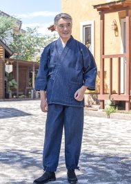5288 カイハラデニム・11オンス バイオウォッシュ作務衣 [改]