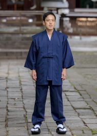 6091 綾織羽織 No.1 紺
