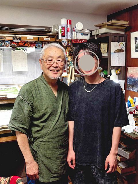 【身長164cm】7080 和紙しじら織甚平 No.3 グリーン M