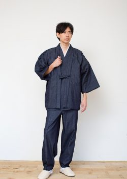 5099 カイハラデニム・ピマ綿 綿入袢天 No.1 濃紺