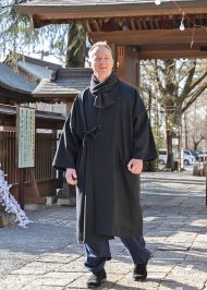 5080 作務衣コート No.4 黒