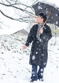 5080 作務衣コート No.4 黒