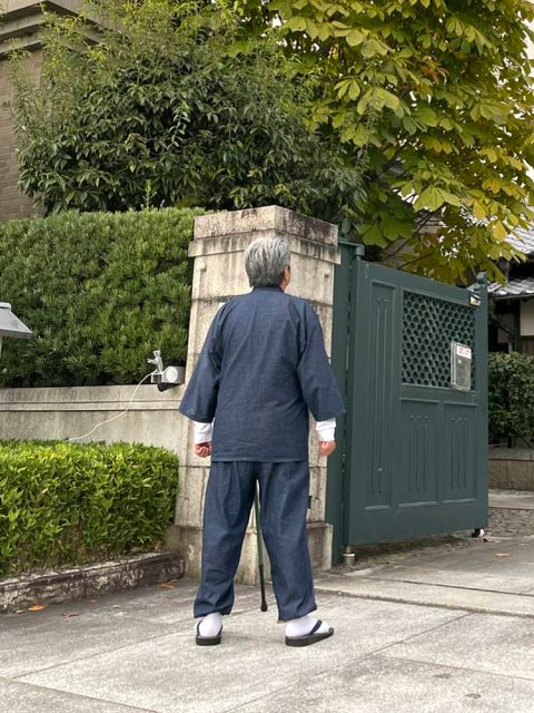 【身長173cm】5095 カイハラデニム・ピマ綿作務衣 No.1 濃紺 L