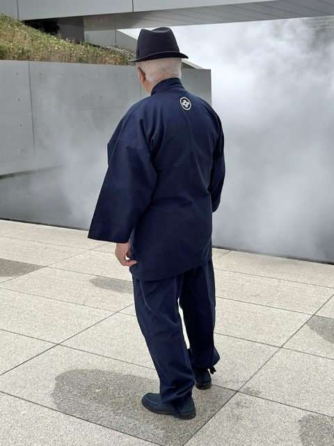 【身長173cm】1055 小柄ドビー作務衣 No.15 濃紺 3L