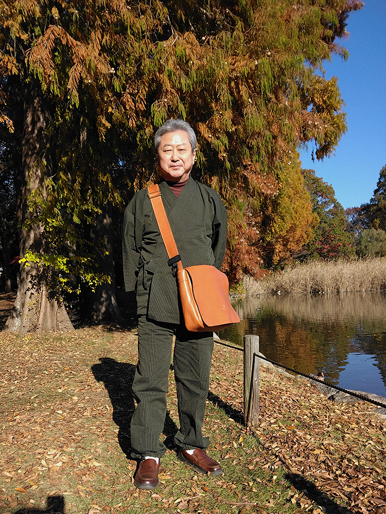 1054 大柄ドビー作務衣 No.10 グリーン M