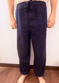 【身長188cm】5055 ななこ織作務衣No.1 濃紺 3L