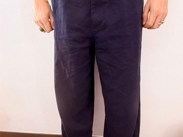 【身長188cm】5055 ななこ織作務衣No.1 濃紺 3L