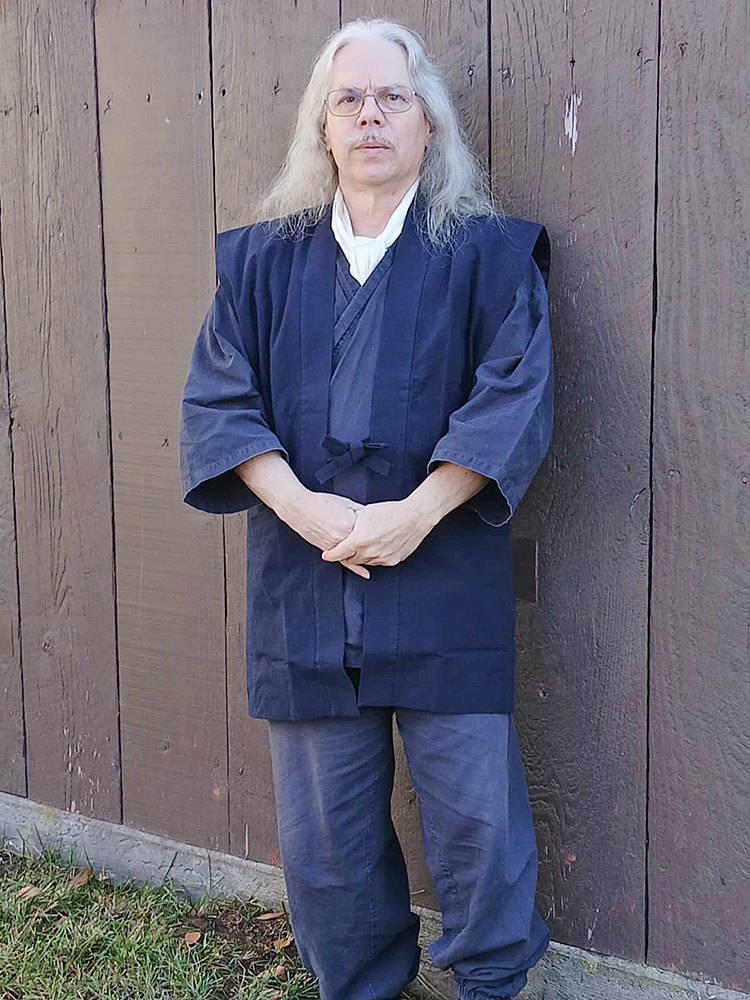 1080 手紡ぎ風・遠州織羽織 No.1 濃紺 L