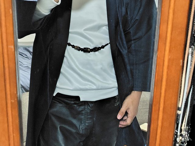 【身長168cm】6000 カイハラデニム・ピマ綿ロング羽織 No.1 濃紺 M