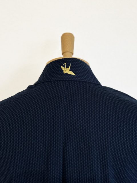 【簡単絵柄 /後ろ衿】E-07　鶴・金