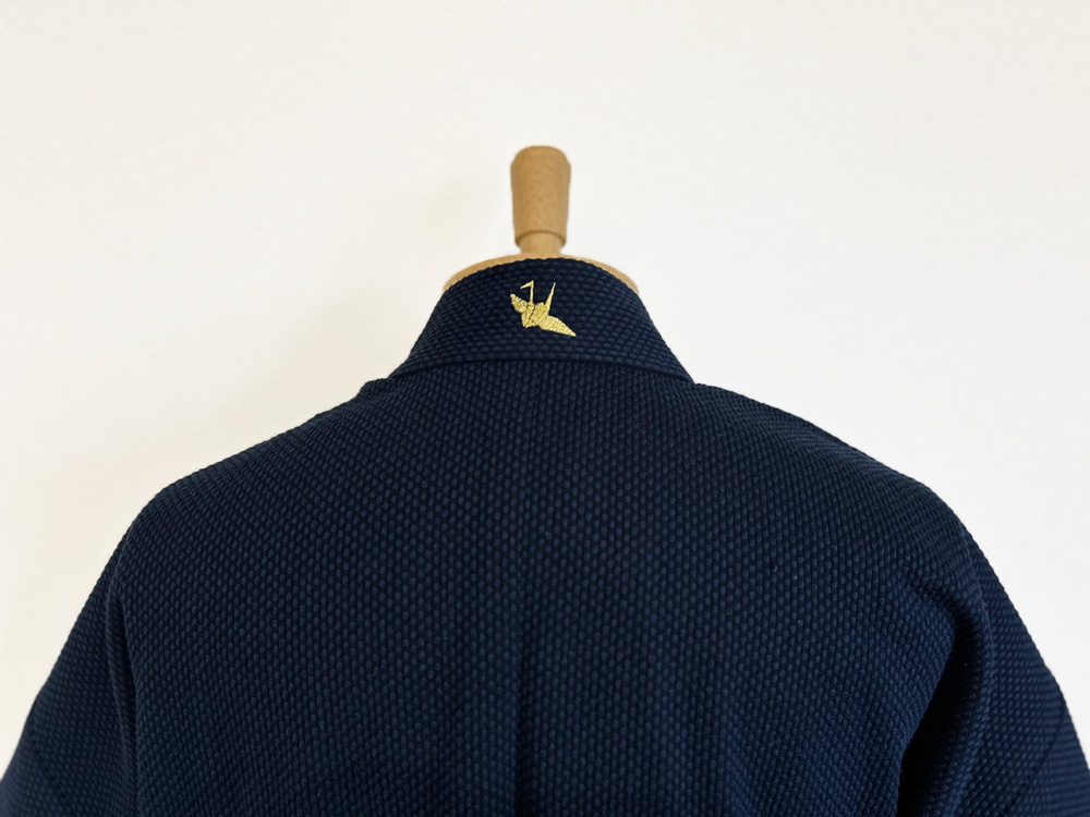 ロング羽織に鶴の刺繍【簡単絵柄】