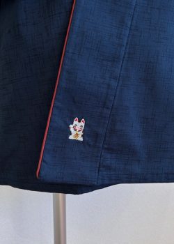 【簡単絵柄刺繍】E-20：招き猫/左衿下部