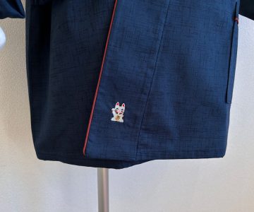 【簡単絵柄刺繍】E-20：招き猫/左衿下部