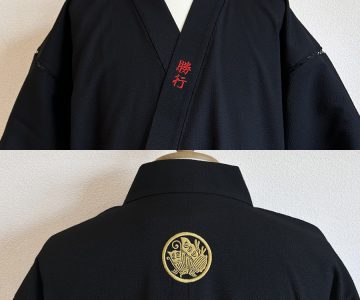 黒地に映える金と赤【文字・簡単家紋】