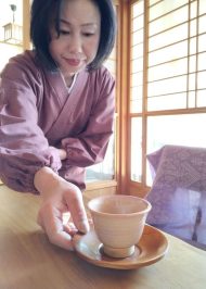 【身長168cm】6020 絣紬水屋着  No.14 あずき F