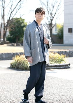 1093 近江ちぢみ本麻ジャケット No.2 グレー