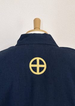 綿入袢天に刺繍【簡単家紋】