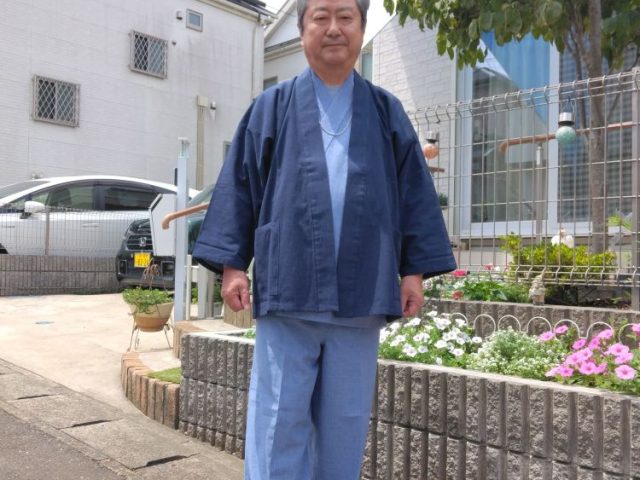【身長164cm】1045 たてスラブジャケット No.2 鉄紺 M