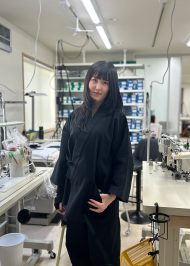 【身長158cm】5055 ななこ織作務衣  No.2黒  L