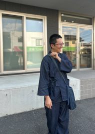 【身長167cm】5095 カイハラデニム・ピマ綿作務衣  M
