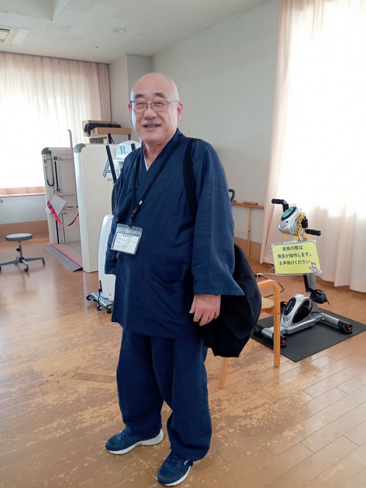 2080 和紙しじら織作務衣 No.1 濃紺
