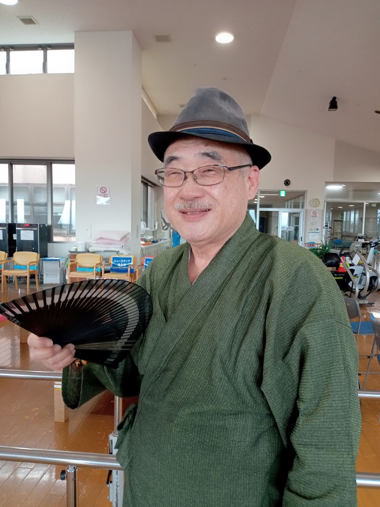 2080 和紙しじら織作務衣 No.3 グリーン