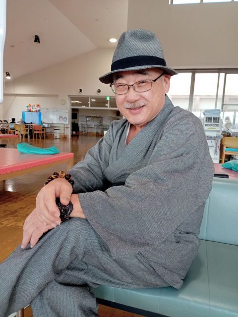 【身長165cm】2080 和紙しじら織作務衣 No.4 グレー L