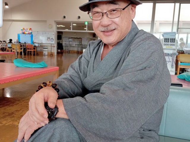 【身長165cm】2080 和紙しじら織作務衣 No.4 グレー L