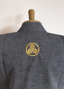 裏地付羽織への刺繍